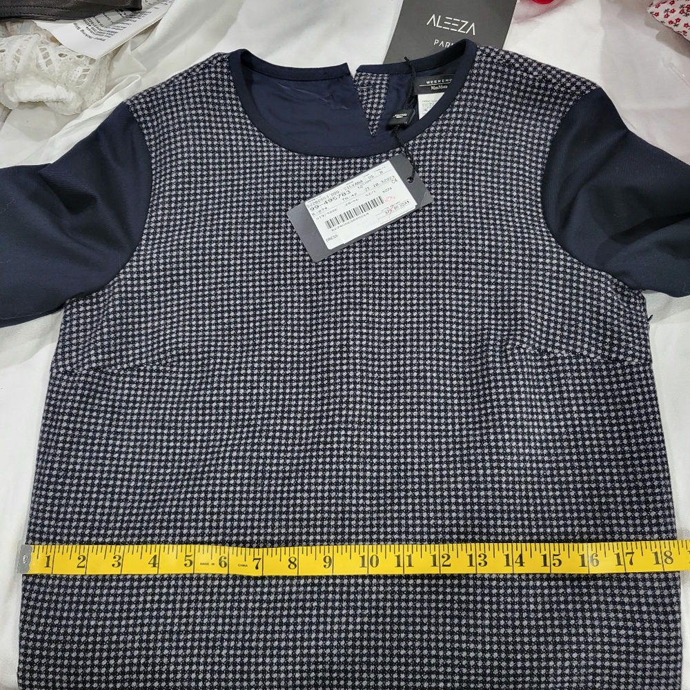 MaxMara Weekend Wool Long Sleeve Sheath Dress Size 8 NWT $375 - Picture 8 of 8